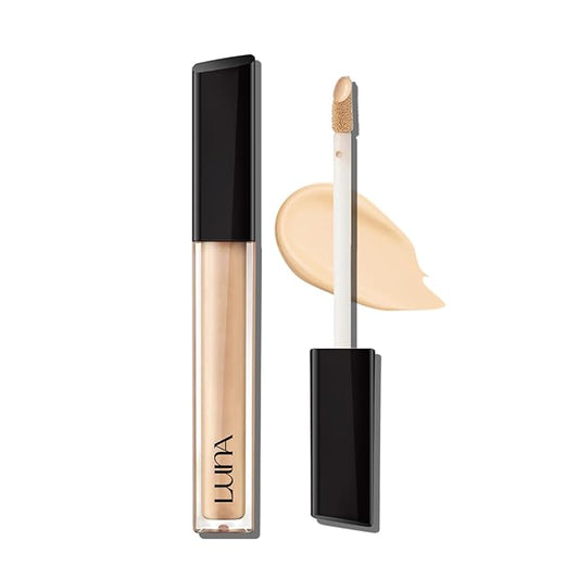 LUNA Long-Lasting Tip Concealer Cover-Fit (#02 Beige) Full Coverage, for Under Eye Dark Circles, Fine Lines, Redness & Discoloration, Korean Makeup 0.26 Fl Oz-VivaGrace Women