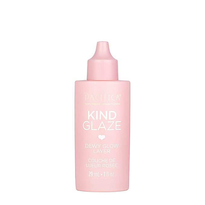 Pacifica Beauty Kind Glaze Dewy Glow Layer, Skincare, Vegan Collagen, Squalane, Hydrating, Lightweight Face Foundation, Primer, Highlighter, Finishing Touch Flawless, All Skin Tones, 1 fl oz (1 Count)-VivaGrace Women