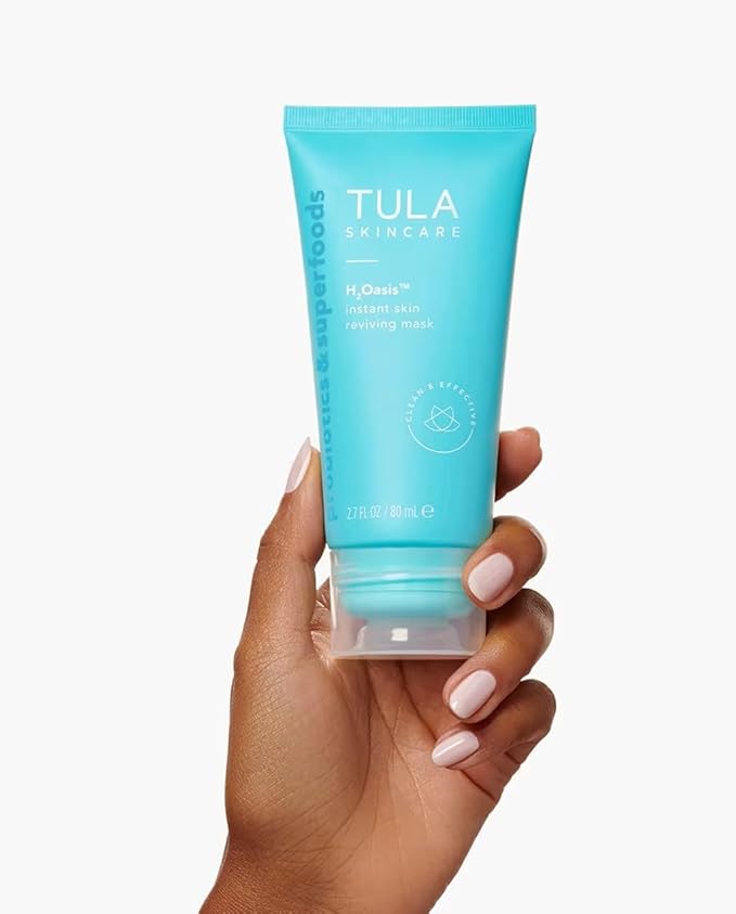 TULA Skin Care H2Oasis Instant Skin Reviving Mask - Hydrating Face Mask, Plumps and Energizes Tired Dehydrated Skin, Contains Resurrection Plant and Desert Lime, 2.7 Fl Oz.-VivaGrace Women