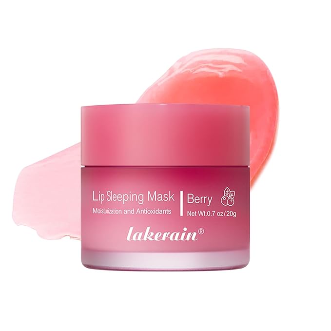 Lip Mask Sleeping,Nourish Hydrate Lip Mask,Lip Oil,Lip Balm, Lip Skin Care,Hydrating, Moisturizing Lip Lines Night Sleep Anti-chapped Lip Cream (Berry)-VivaGrace Women