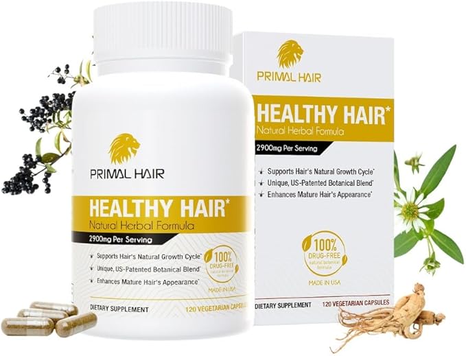 100% Natural Growth Treatment, Reduces Hair Loss, US Patented Formula Proven Effective for Men & Women, 100% Vegan Ingredients, Non-GMO, 30-Day Supply-VivaGrace Women