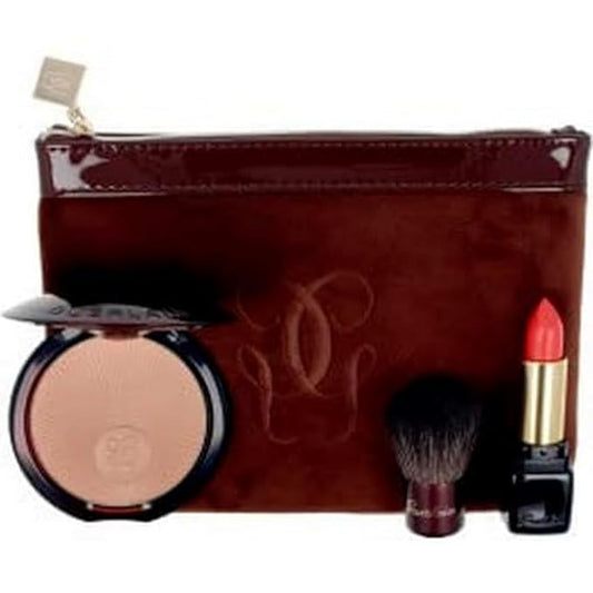 Guerlain Terracotta 3 Piece Set (#344 Sexy Coral 0.12 Oz+ #20 Nude Bronzer 0.3 Oz + Mini Brush + Bag)-VivaGrace Women
