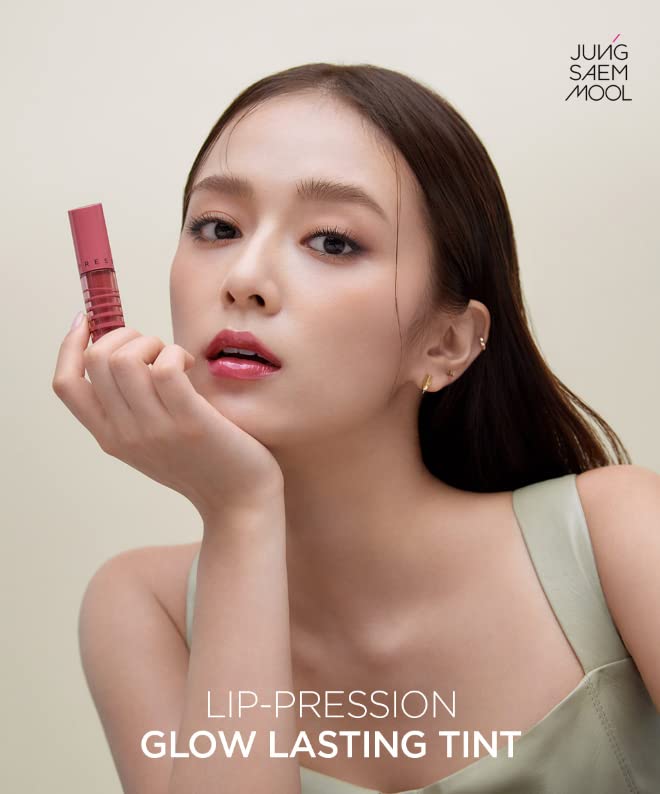 JUNG SAEM MOOL LIP-PRESSION Glow Lasting Tint 0.14 Fl Oz, Water-In-Oil Gloss Tint for Hydrated, Plump Lips, Non-Sticky Comfortable Fit for Radiant Lip Stain, Korean Lip Makeup (Dolce Rose)-VivaGrace Women