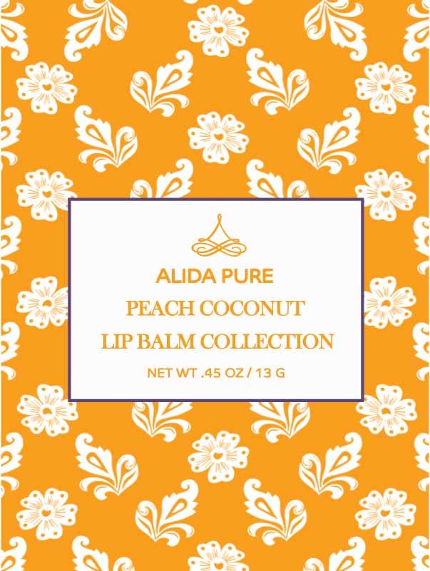 Peach Coconut Lip Balm Collection, Vegan Lip Balm Set, Lip Balm, Beeswax Free, with Avocado Oil, Organic Jojoba Oil, and Vitamin E, Natural Moisturizer for Dry, Chapped Lips, 3 Tube Set-VivaGrace Women