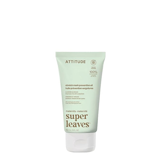 ATTITUDE Pregnancy Stretch Mark Prevention Oil, EWG Verified, Dermatologically Tested, Plant and Mineral-Based, Vegan Maternity Products, Argan Oil, 5 Fl Oz-VivaGrace Women