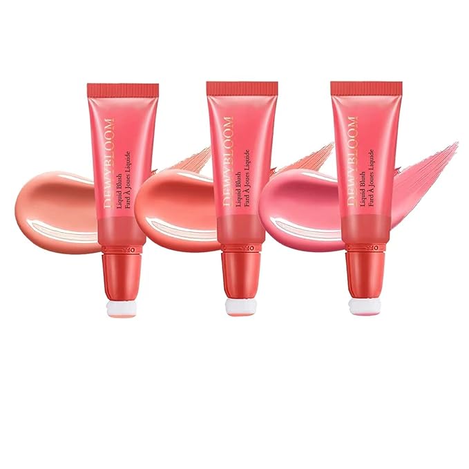 3 Color Liquid Blush,Soft Cream Lightweight Beauty Blush.(101# Ravishing -Nude Pink+102# Serenade-Sweet Peach+103# Rosa-Cool Pink)-VivaGrace Women