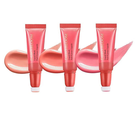 3 Color Liquid Blush,Soft Cream Lightweight Beauty Blush.(101# Ravishing -Nude Pink+102# Serenade-Sweet Peach+103# Rosa-Cool Pink)-VivaGrace Women