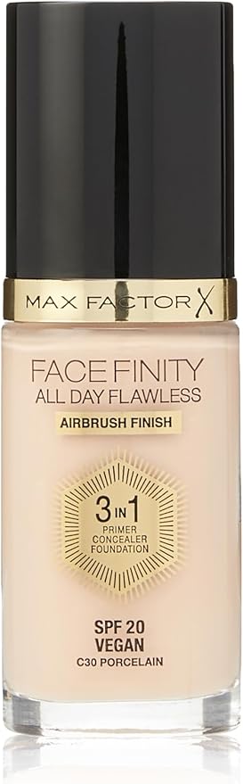 Max Factor Facefinity All Day Flawless 3 In 1 Foundation SPF 20, No. 30 Porcelain-VivaGrace Women