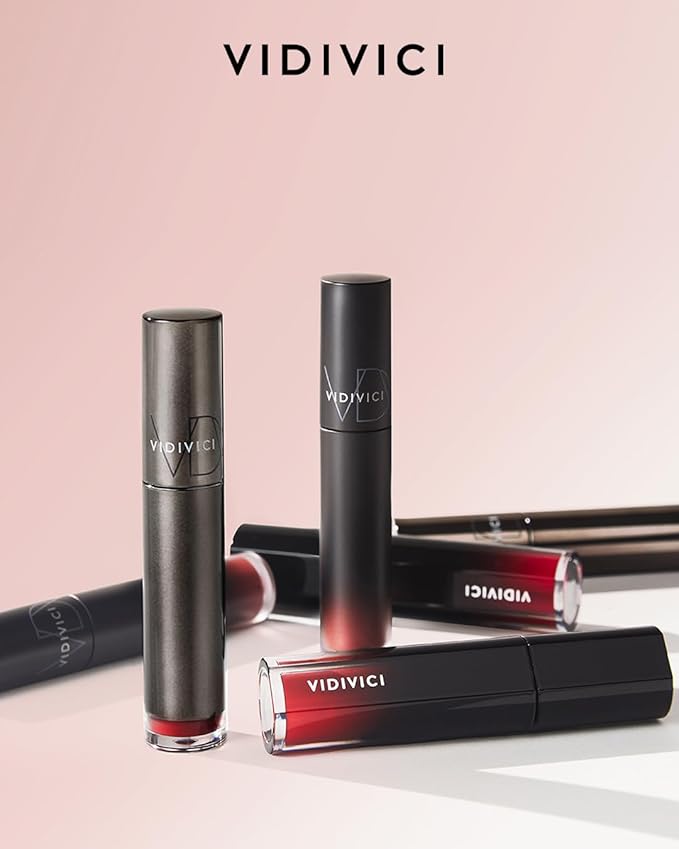 VIDIVICI Millennial Tint Glit - Transfer Proof Moisture Korean Lip Tint with Long-Lasting Color, Lightweight Water Jelly Texture, Hydrating & Smudge-Free Lip Stain, 0.13oz (03 LOVE GROSE)-VivaGrace Women