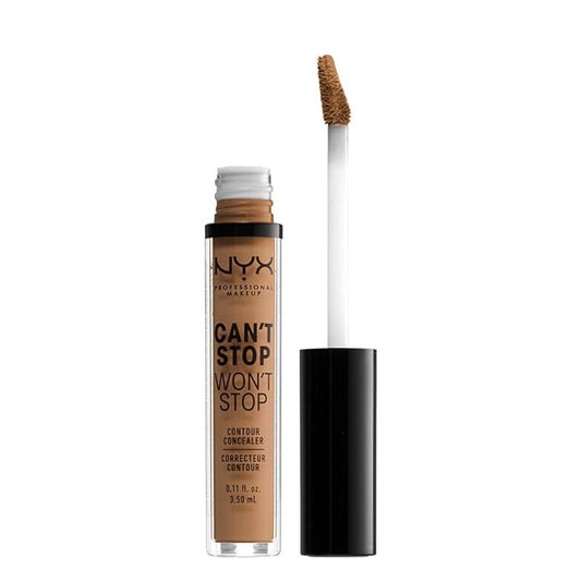 NYX PROFESSIONAL MAKEUP Can't Stop Won't Stop Contour Concealer, 24h Full Coverage Matte Finish - Neutral Tan-VivaGrace Women