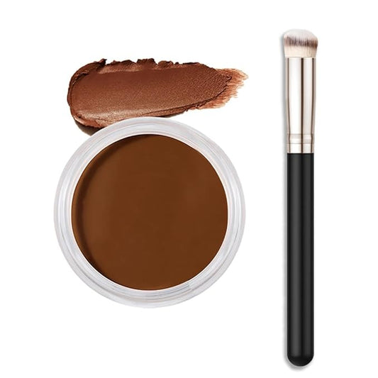 Kaely Cream Pot Concealer Full Coverage Set,Conceal Brighten Dark Circles,under Eye Brightener Color Correcting Concealer,Waterproof Foundation Palette with Brush,corrector de ojeras,Vegan Makeup,11-VivaGrace Women
