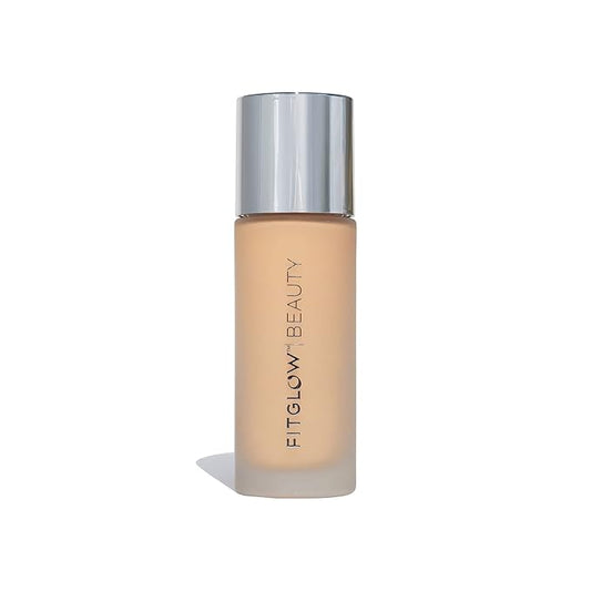 Fitglow Beauty - Natural Foundation+ Photo-Filtering Foundation | Vegan, Woman-Owned Clean Beauty (F2.7 - Golden Light Medium)-VivaGrace Women