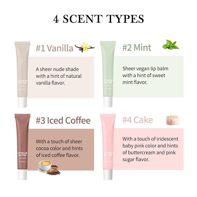 Summer Butter Lip Balm, Moisturizing Hydrating Natural Lip Care, Rich in Nutrients for Soft Smooth Lips-VivaGrace Women