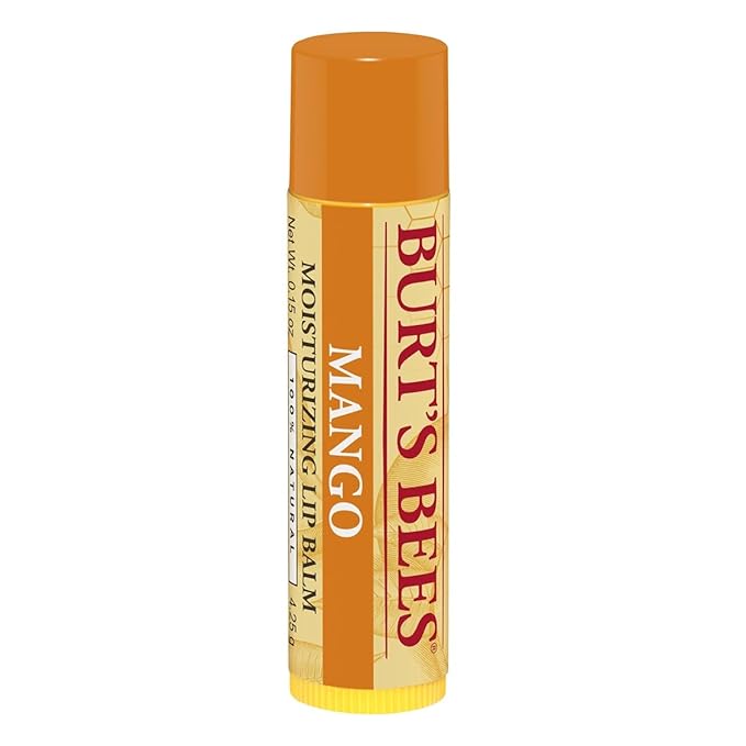 Burt's Bees Lip Balm - Mango, Lip Moisturizer With Responsibly Sourced Beeswax, Tint-Free, Natural Origin Conditioning Lip Treatment, 2 Tubes, 0.15 oz.-VivaGrace Women