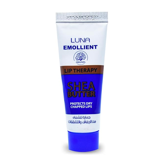 Luna Emollient With Shea Butter Protects Dry Lips Out & Makes Them Look Dewy And Soft For Lip Care That Keeps Your Lips Soft In Extreme (1 Pack = 0.35 oz / 10 ml) لونا حماية للشفاة من الجفاف والتشققات-VivaGrace Women
