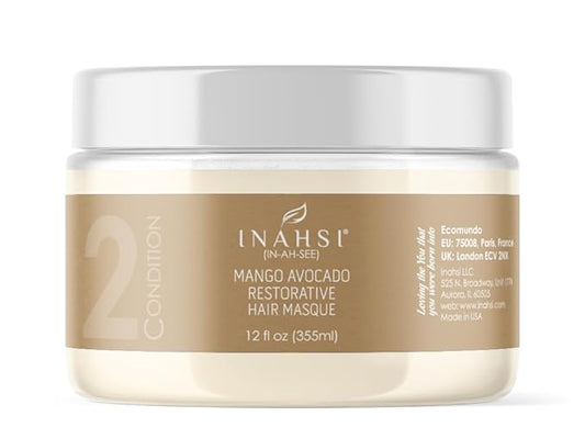 Mango Avocado Restorative Hair Masque | Deep Conditioner for Men, Women & Kids with Curly Hair | Hair Products for Natural Curls - 12 oz | Made in the USA-VivaGrace Women