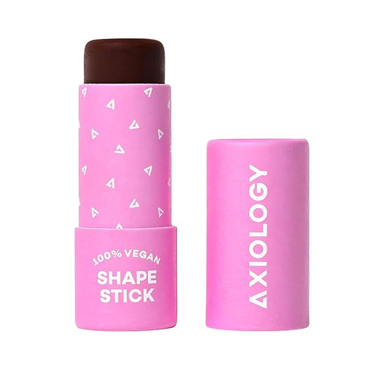 Axiology Shaping Stick for Definition, Bronzing, and Contour Foundation Shape Stick Cream Bronzer Pen Professional Face Shaping & Contouring Buildable Coverage Long Lasting Shade Cheeks Vegan (Deep)-VivaGrace Women