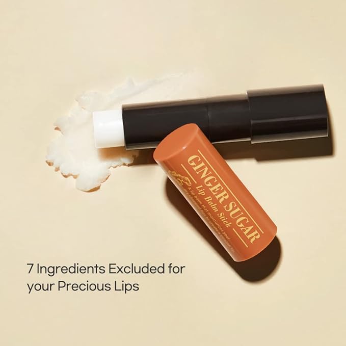 ETUDE Ginger Sugar Lip BalmStick Treatment 4g | Gentle Korean Lip Skin Care| Smooth and Moist Lips| Natural Ingredients Nourish & Hydrate Ginger, Sugar, Shea Butter Give Moisturizing Relaxing Effect-VivaGrace Women