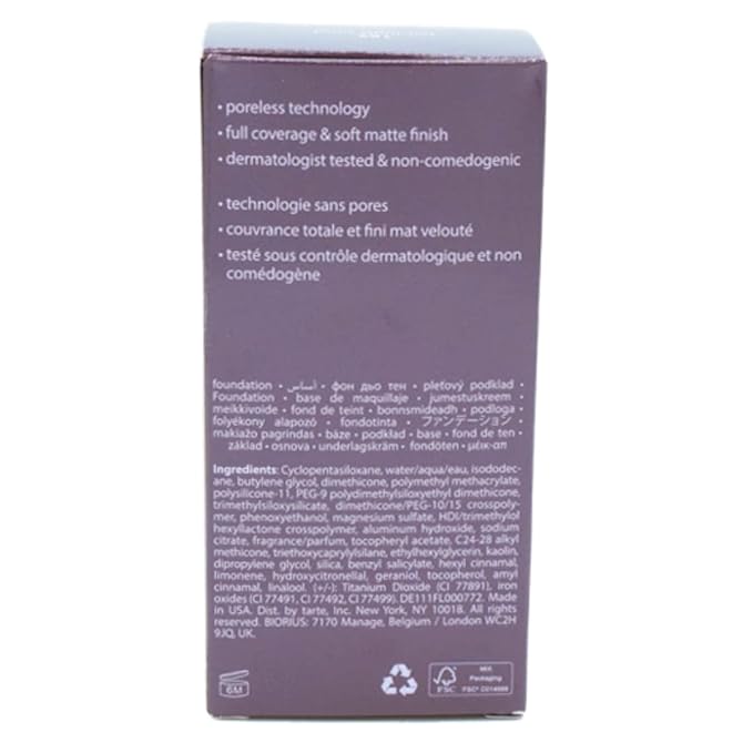 Tarte Cosmetics ian Clay 16-hour Full Coverage Foundation 16S Fair Light Sand-VivaGrace Women
