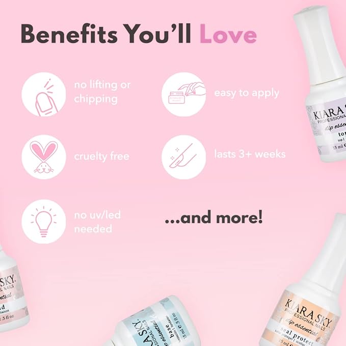 Kiara Sky Long Lasting Nail Dip Powder Pink Tones 1 oz, Flower Child-VivaGrace Women