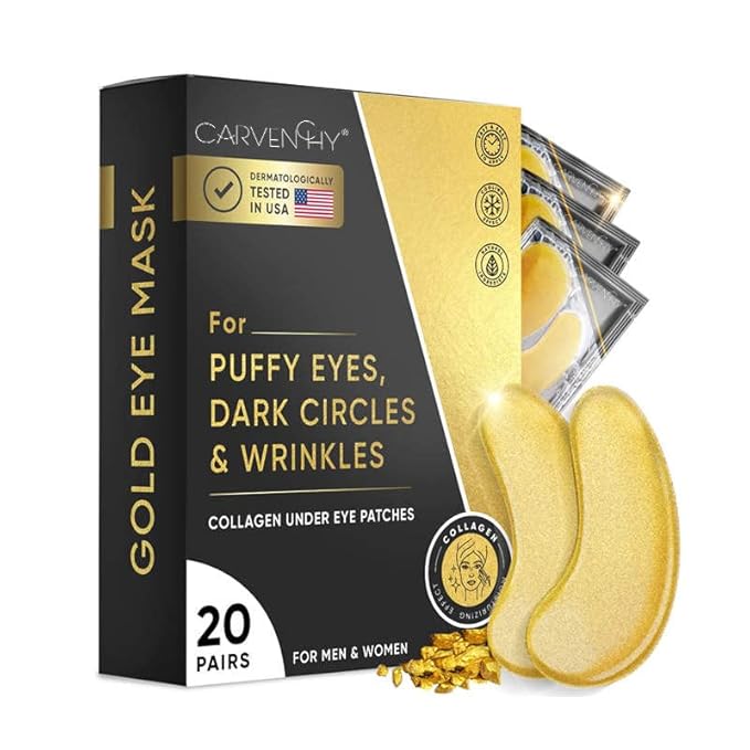 Gold Eye Mask Patches-VivaGrace Women
