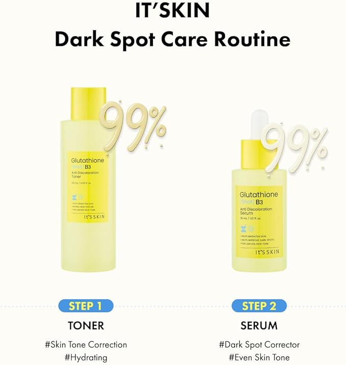 It'S SKIN Glutathione Shot B3 Toner 4.05 Fl Oz, 99% Pure Glutathione, Deep Hydration & Skin Texture Care, Fast-Absorbing for Daily Toner, Korean Skincare-VivaGrace Women