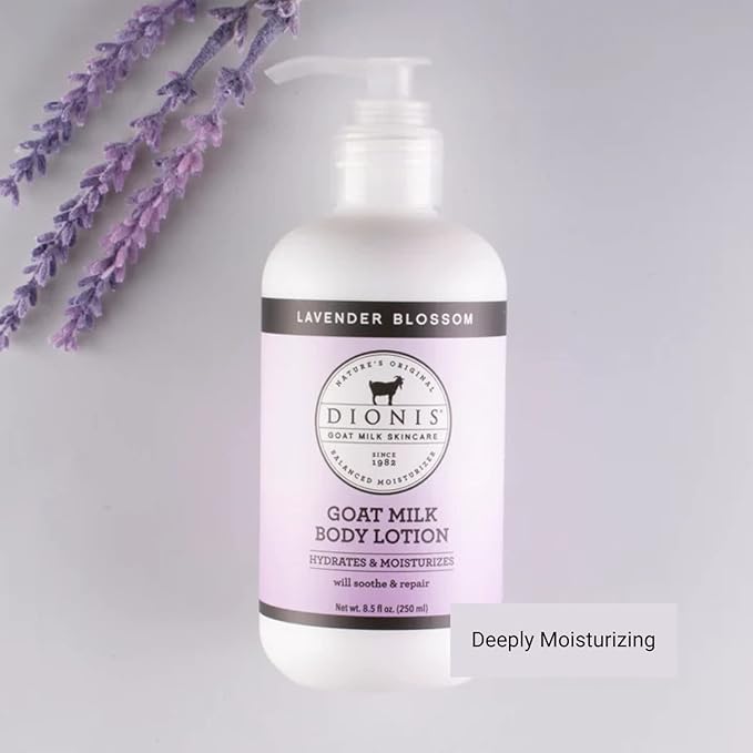 Dionis Goat Milk Skincare Lavender Scented Whipped Body Scrub & Lotion Gift Set - Gentle Chamomile Blended Exfoliating Sugar Scrub & Hydrating Body Cream Set, 6 oz & 8.5 oz-VivaGrace Women