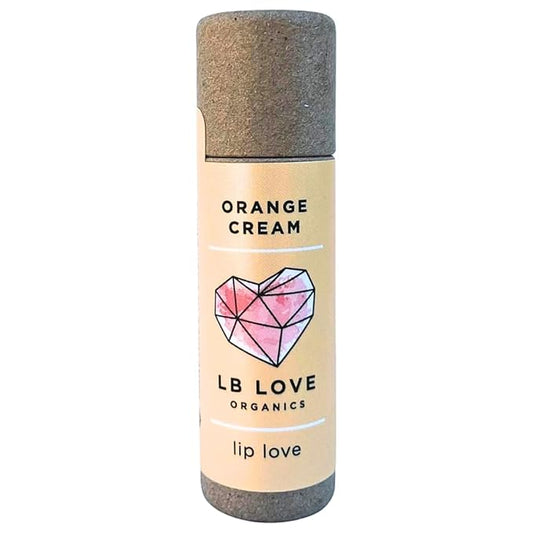 Plastic Free Lip Love | Jumbo Organic Lip Balm | Organic Beeswax and Plant Based | Zero Waste Natural Lip Balm (Orange Cream)-VivaGrace Women