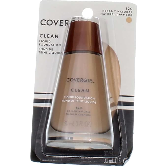 CoverGirl Clean Liquid Foundation, 120 Creamy Natural, 1 Ounce-VivaGrace Women