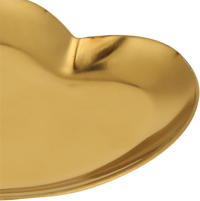 Nail Palette, Makeup Palette Nail Palette Heart Shaped Art Palette Stainless Steel Makeup Mixing Palette Makeup DIY Paint Color Mixing Tray Nail Art Palette Resin(Gold)-VivaGrace Women