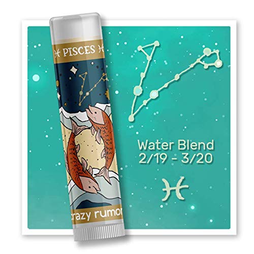 Crazy Rumors Pisces Zodiac All Natural, Plant Based Lip Balm to Moisturize and Nourish your Lips - Water Blend (Tropical Mango, Citrus Lemon, and Fragrant Berry)-VivaGrace Women