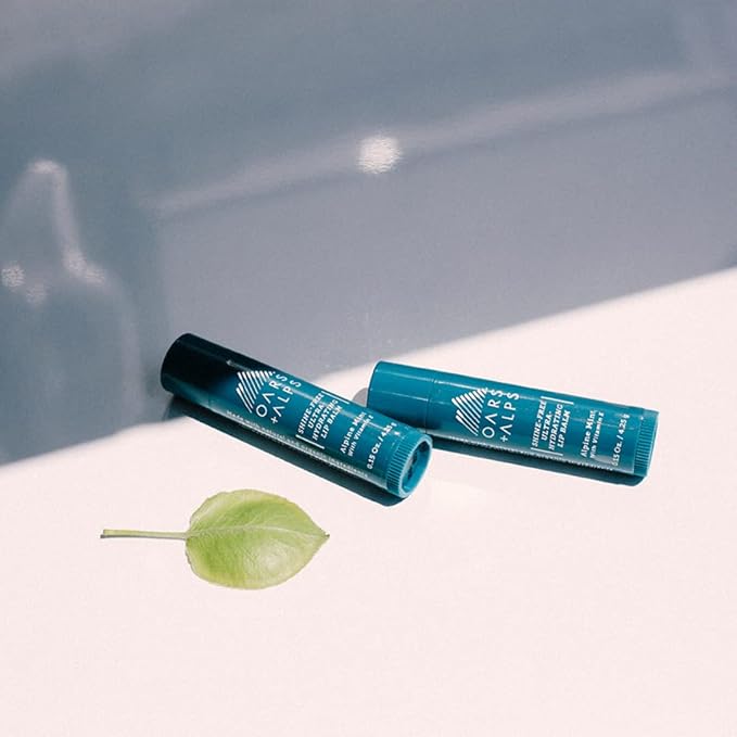 Oars + Alps Shine Free Lip Balm, Ultra Hydrating Lip Care Infused with Vitamin E, Alpine Mint Scent, 0.45 Oz Each, 3 Pack-VivaGrace Women