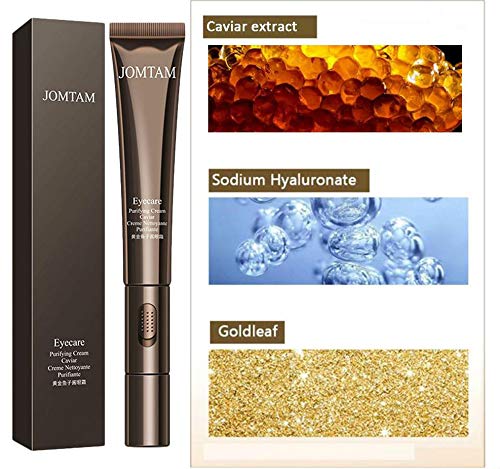 Eye Electro Vibro Purifying Cream Caviar Nettoyante Anti-Aging Removes Dark Circles Sodium Hyaluronate-VivaGrace Women