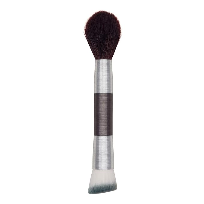 Mirabella Perfecting & Sculpting Duo Foundation Brush, Professional Makeup Brush Collection, Cruelty-Free Synthetic Bristle Brush, Hand-Sculpted Brushed Aluminum Handle Blending Brush for Makeup-VivaGrace Women