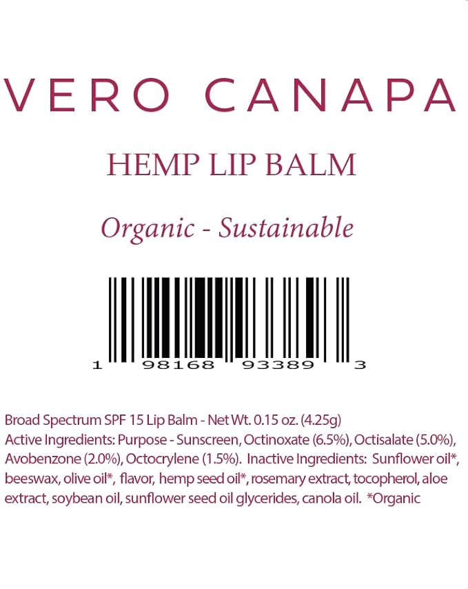 Pomegranate Organic Hemp Lip Balm with SPF - 3 Pack | Lip Moisturizer |Sunscreen Lip Balm | SPF Lip Balm | Lip Care | Lip Balm Hydrating | Lip Balm Bulk | Lip Balm SPF | Lip Care Products-VivaGrace Women