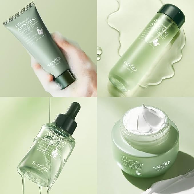 Avocado Skincare Set, 11-In-1 Skincare Gift Set With Facial Cleanser, Face Serum, Face Cream, Eye Cream, Toner, moisturizing lotion& Facial mask. Anti-Aging Skin Care Kit For Women Men-VivaGrace Women