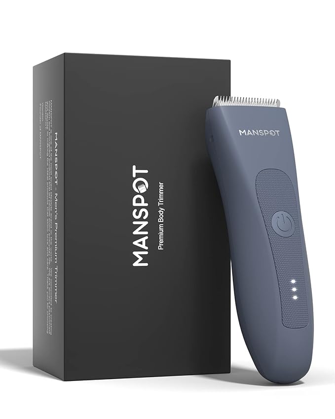 MANSPOT Electric Groin Hair Trimmer Hair Finishing Trimmers, Men's Shaving & Grooming Sets Kit with 4 Guards and Replaceable Ceramic Blade Heads,Waterproof Wet/Dry Trimmer,90 Minutes Shaving Tools-VivaGrace Women
