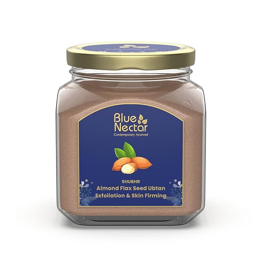 Blue Nectar Almond Ubtan Powder Face Pack for Anti-Aging and Firming | Natural Exfoliator for Face with Multani Mitti Powder (3.5 Oz, 12 Herbs)-VivaGrace Women