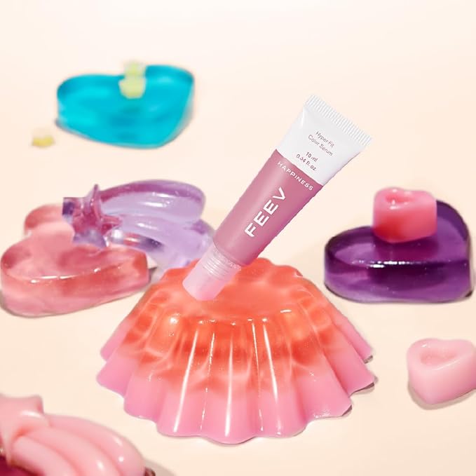 FEEV Hyper-Fit Color Serum Liquid Blush(10ml) | Dewy Cheek Blush Makeup | 50% of Hydrating Essence | Vegan | K-beauty (Happiness, 10ml)-VivaGrace Women
