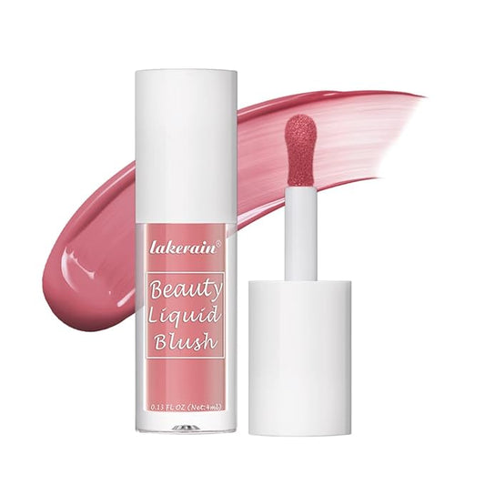 Liquid Blush for Cheeks Makeup Face Blush, Weightless Cream Formula, Smudge Proof Long-Wearing Pigmented Blush, Natural Look Makeup Face Blushes, Shimmer Finish, Dainty - 04# Coral maiden-VivaGrace Women