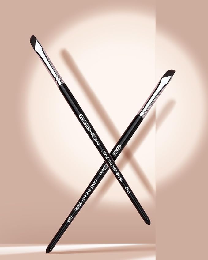 EIGSHOW Eyeliner Brush Gel Eyeliner Makeup Brush for Precise Eye Liner Eyebrow Eyelid Ultra Thin with Curved Bristle (E865 2Pieces)-VivaGrace Women
