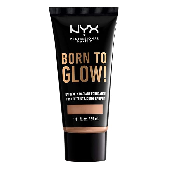 NYX PROFESSIONAL MAKEUP Born To Glow Naturally Radiant Foundation, Medium Coverage - Soft Beige-VivaGrace Women