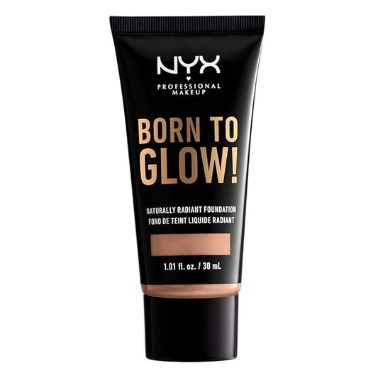 NYX PROFESSIONAL MAKEUP Born To Glow Naturally Radiant Foundation, Medium Coverage - Soft Beige-VivaGrace Women