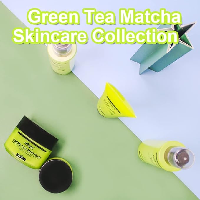 Green Tea Matcha Facial Detox Mud Mask with Aloe Vera, Deep Cleaning, Hydrating, Detoxing, Healing, and Relaxing Volcanic Clay Facial Mask-VivaGrace Women
