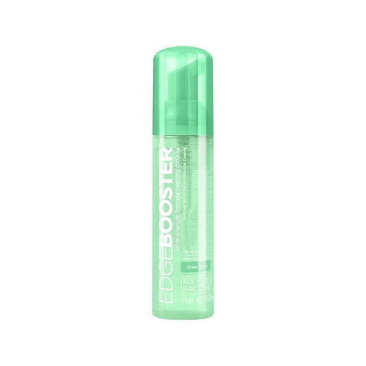 Style Factor EDGE BOOSTER Extra Strength Setting Mousse – Frizz Control, Extra Volume, and Conditioning – 2.5oz Green Beryl Mousse for Curly Hair-VivaGrace Women