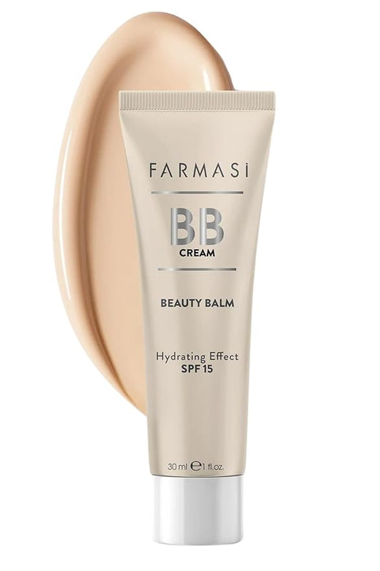 FARMASi Make Up BB Cream Beauty Balm, Full-Coverage Foundation, Concealer, Moisturizer BB Cream for All Skin Types, 1 fl. oz. / 30 ml (Light to Medium)-VivaGrace Women