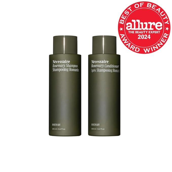 Nécessaire Rosemary Hair Duo | Multi-Protien Strengthening Shampoo + Conditioner For Thinning Hair. For Women + Men. Good For All Hair Types/Textures. Free Of Sulfates. Color-Safe. 250 ml / 8.4 oz-VivaGrace Women