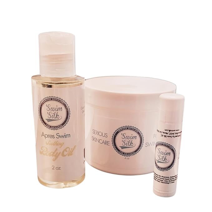 Swim Trio for Skin Protection, Hydration and Nourishment - Skin Shield, Body Oil and Lip Balm-VivaGrace Women