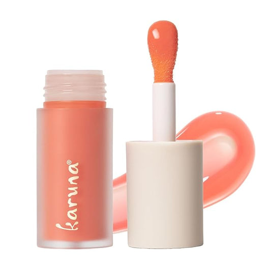 Karuna Skin - Tinted Lip Oil, Soothing & Moisturizing Lip Products with Peptides, Antioxidants, Hydrating Flattering Vegan Lip Tint, Pause, 4.8 mL/0.16 fl. oz-VivaGrace Women