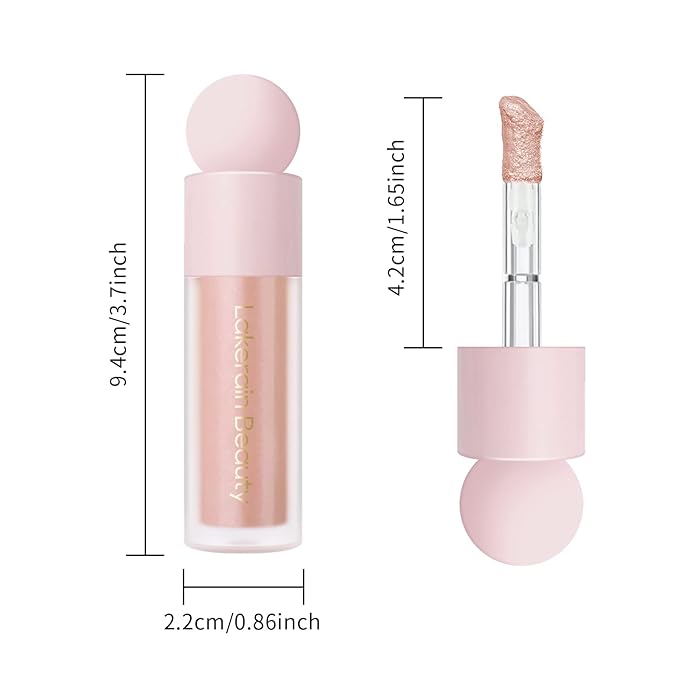 KYDA Liquid Highlighter, High Glossy Face Illuminator, Radiant Glow Liquid Filter, Silky Creamy Face Enhancing Makeup, Buildable Formula-Rose Gold-VivaGrace Women